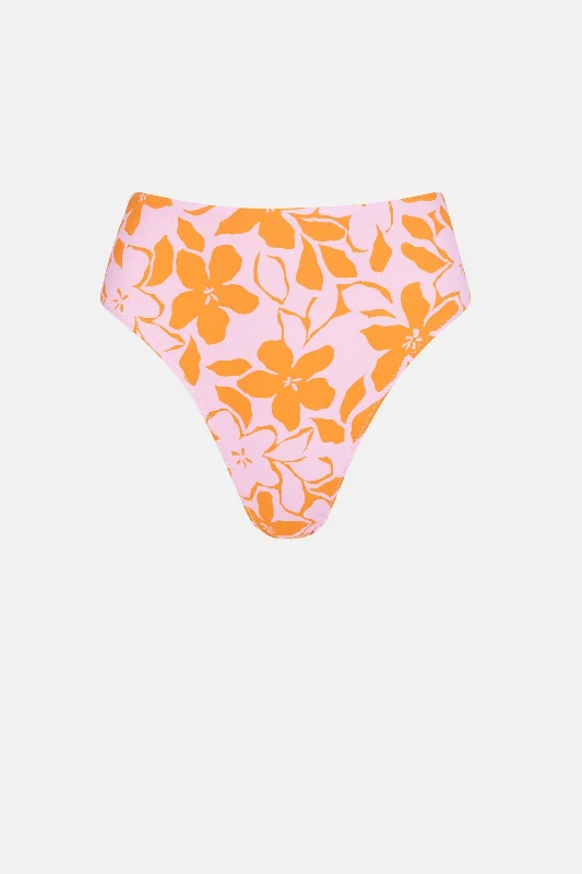 Bora Bora Floral Hi Waist Pant Pink