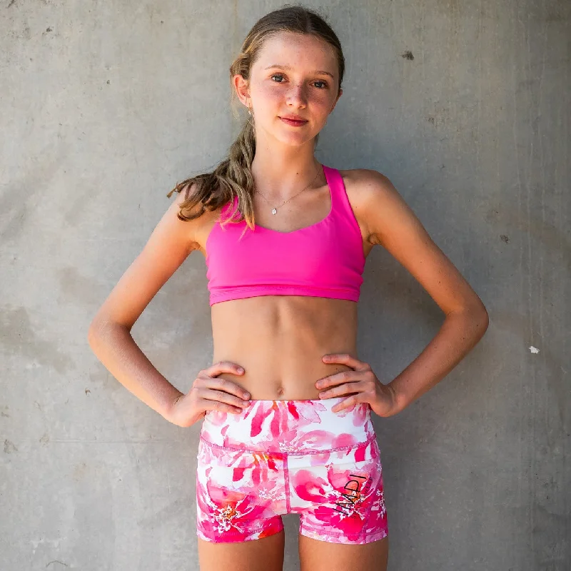 IMPI High Waisted Running Short - Flamingo Samba