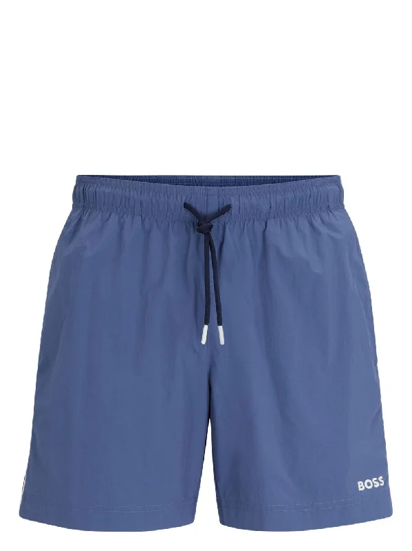 Hugo Boss Men's Tune Swim Shorts, Open Blue