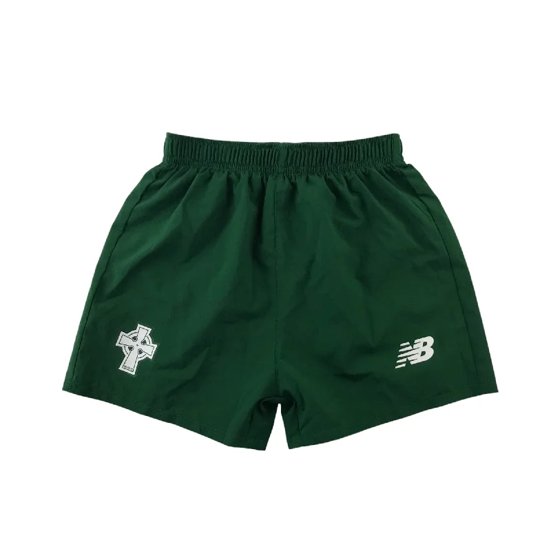 New Balance Celtic FC Football shorts 4-5 years green plain with logo