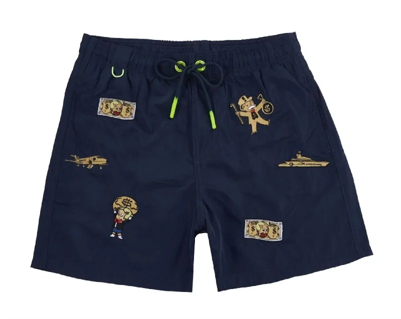 Men's Swim Short In Navy Blue