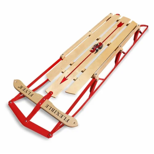 Steel Runner Sled 60in 60in - Red Wood