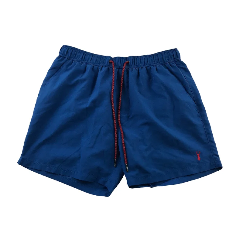 Next Swim Trunks Size Men M Blue Plain Stag Logo Shorts