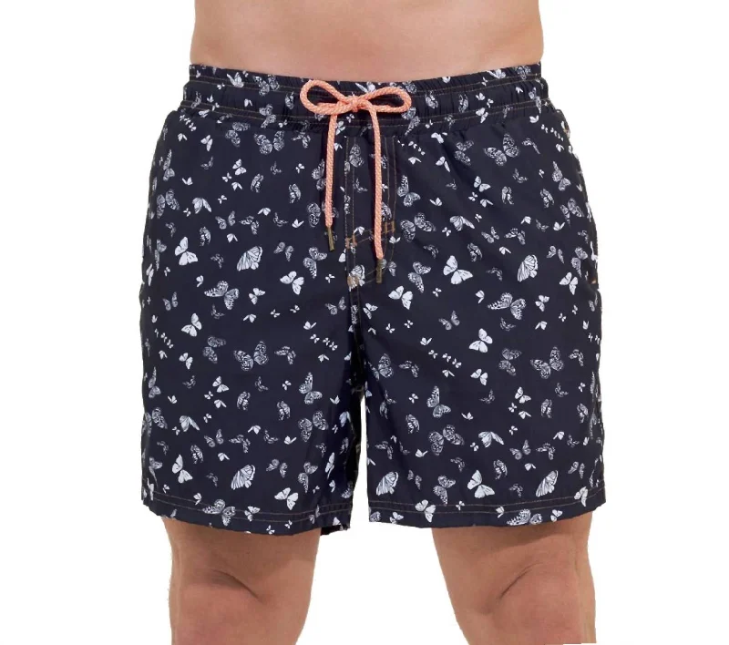 Black Papillion Trunk Shorts