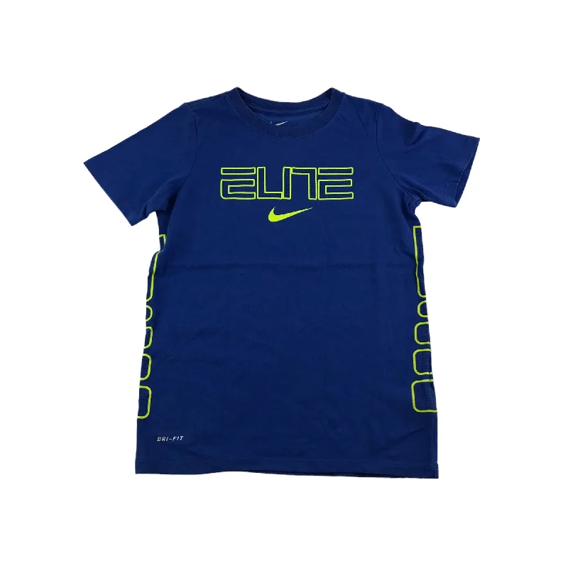 Nike Elite T-shirt Age 7 Royal Blue Short Sleeve Dri-Fit