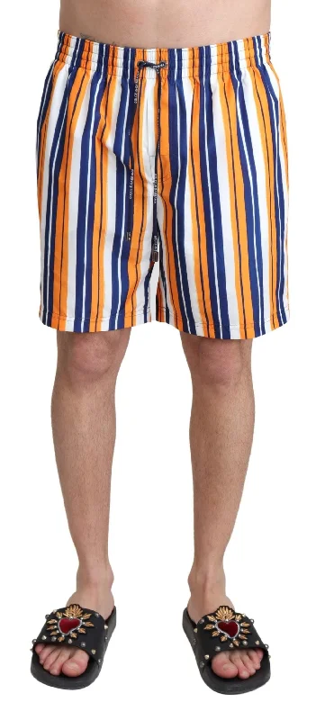 Dolce & Gabbana  Striped Swim Shorts Men's Trunks