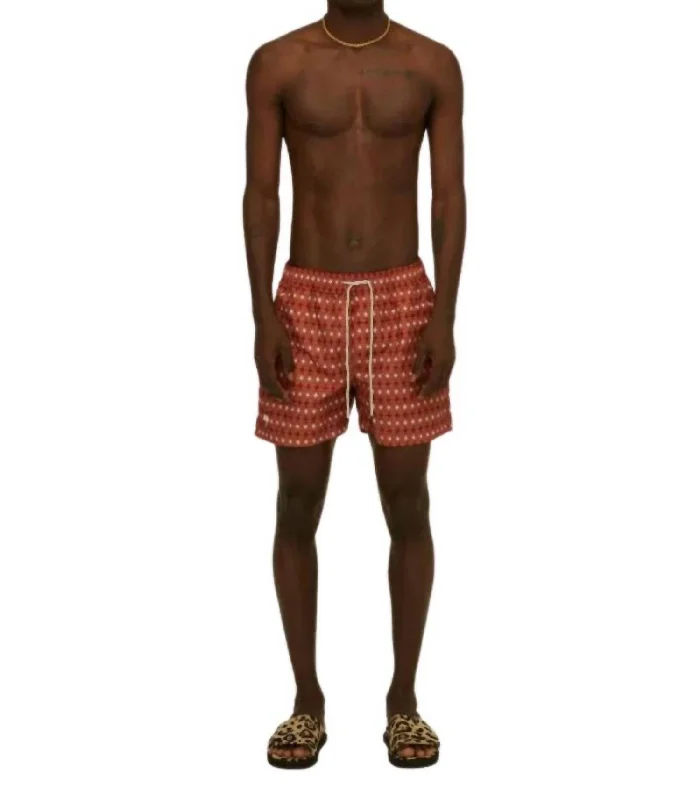 Swim Shorts In Red Multi