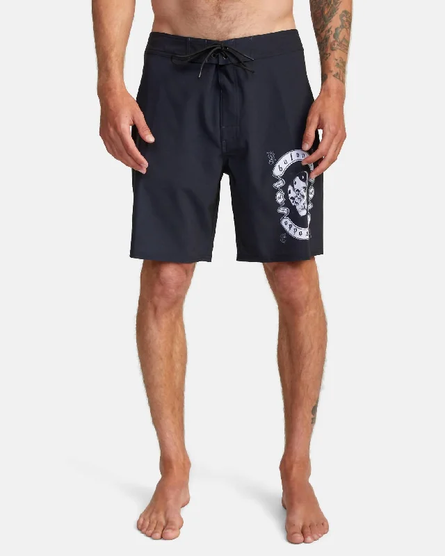 Benj Skull Boardshort 18” In Black