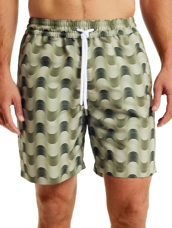 Copa Selva Board Swim Shorts In Jungle Green-Botanical Green