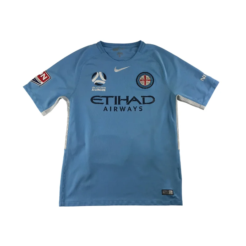 Nike Melbourne City FC 18/19 Home Football Top Size M Light Blue Short Sleeve