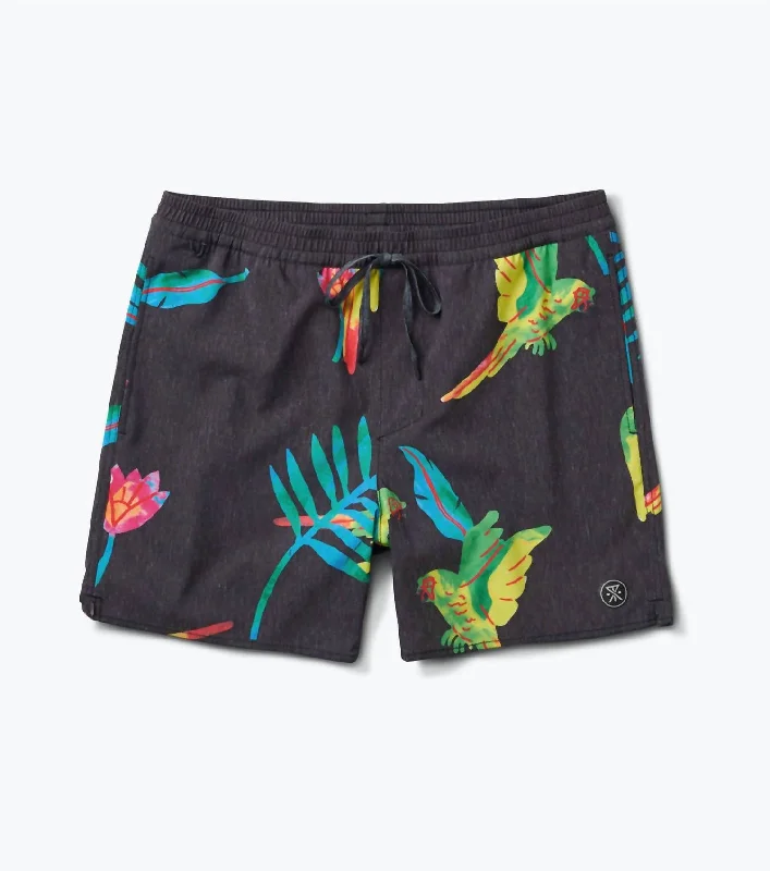 Men's Shorey Macaw Boardshorts In Black