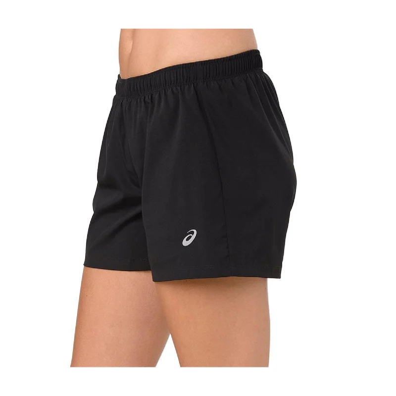 Asics Womens Silver Logo 4-Inch Athletic Workout Shorts