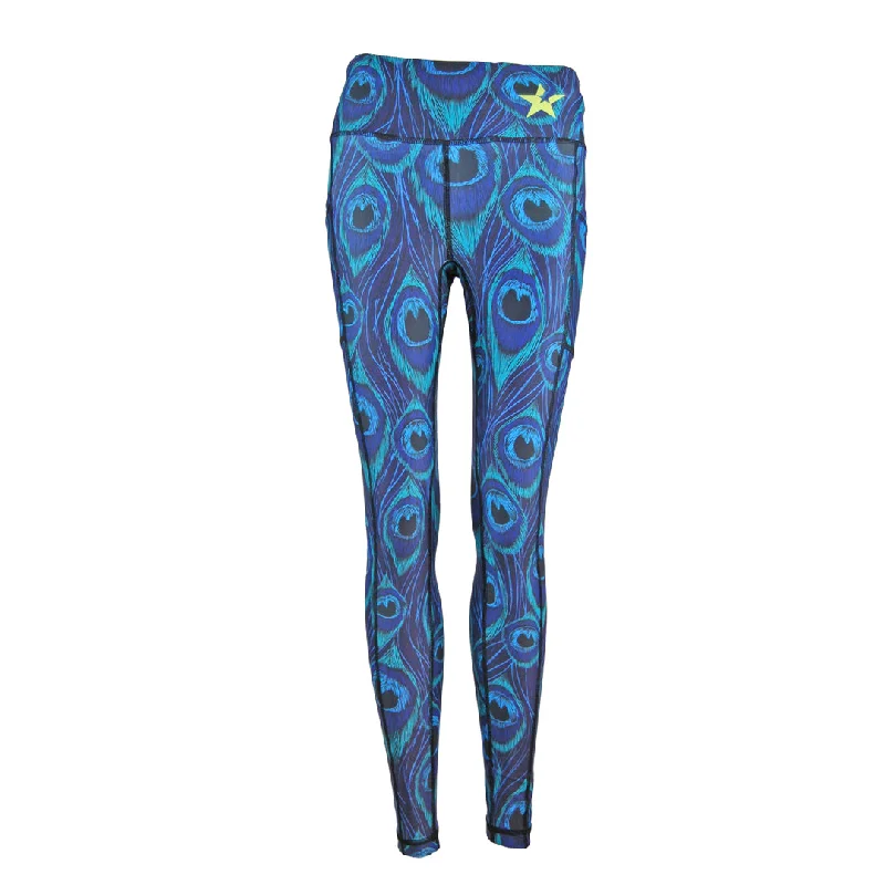 Unisex Leggings | Blue Peacock