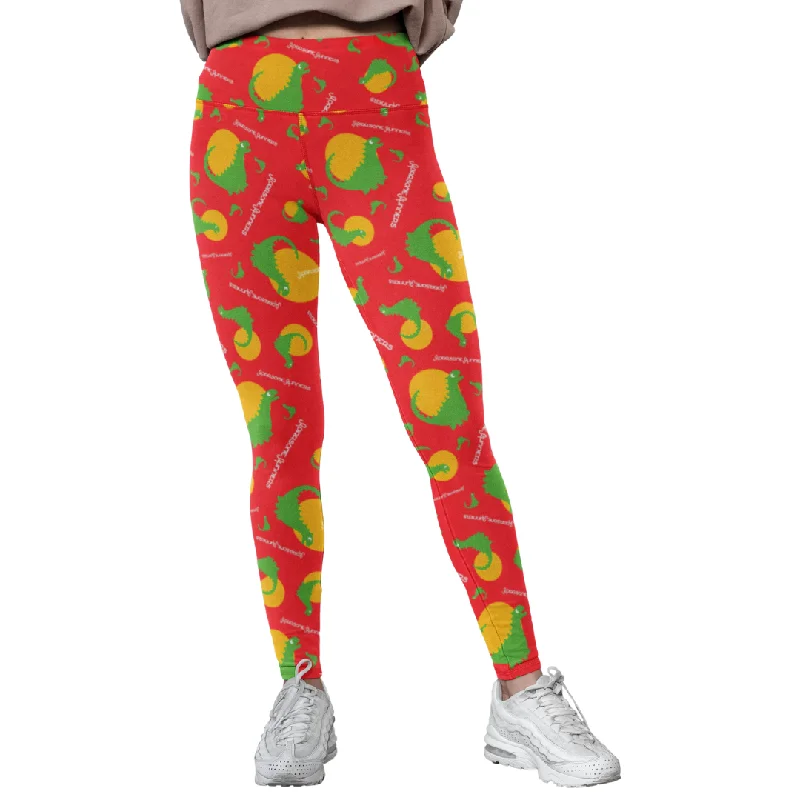 Unisex Leggings | Be Roarsome Red